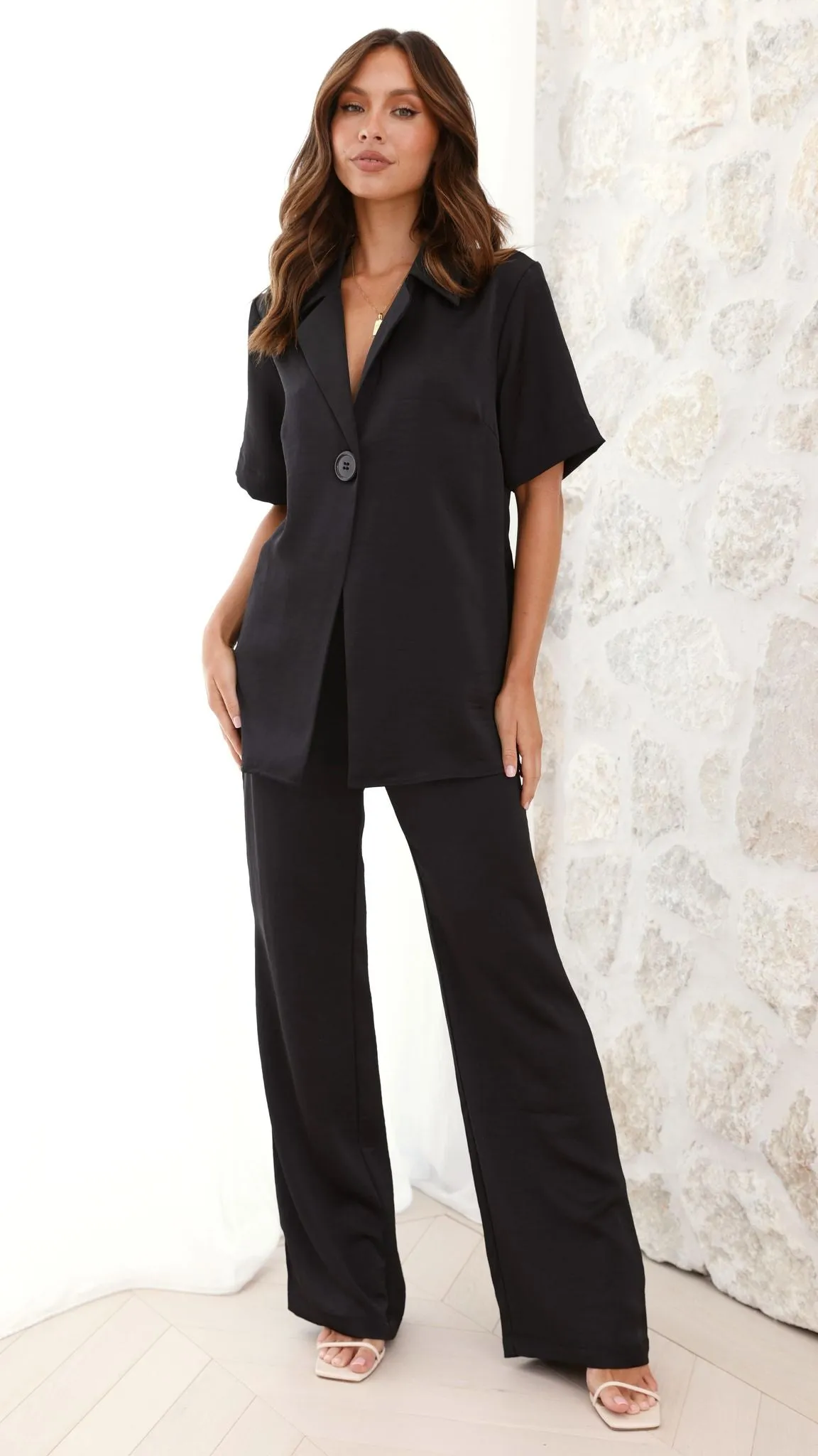 Imogen Button Shirt - Black