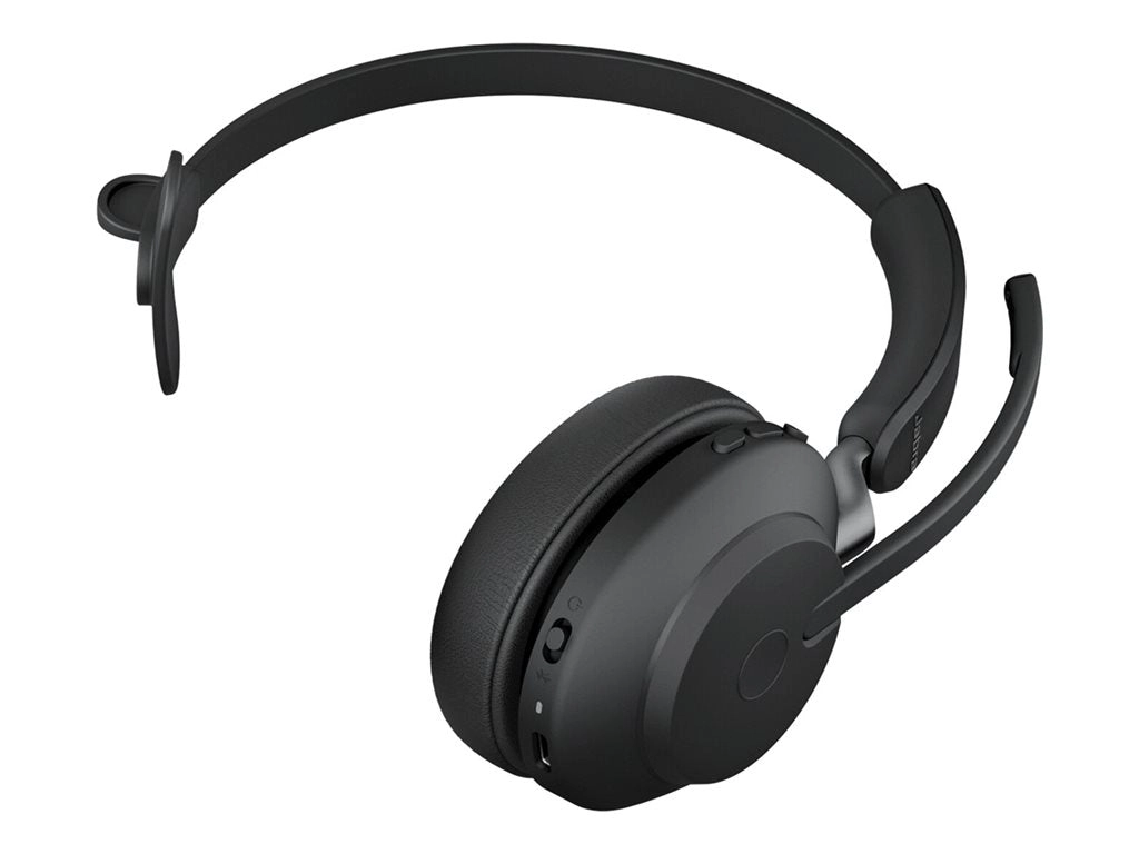 Jabra Evolve2 65 UC Mono - Headset - on-ear - convertible - Bluetooth - wireless - USB-C - noise isolating - black 26599-889-899