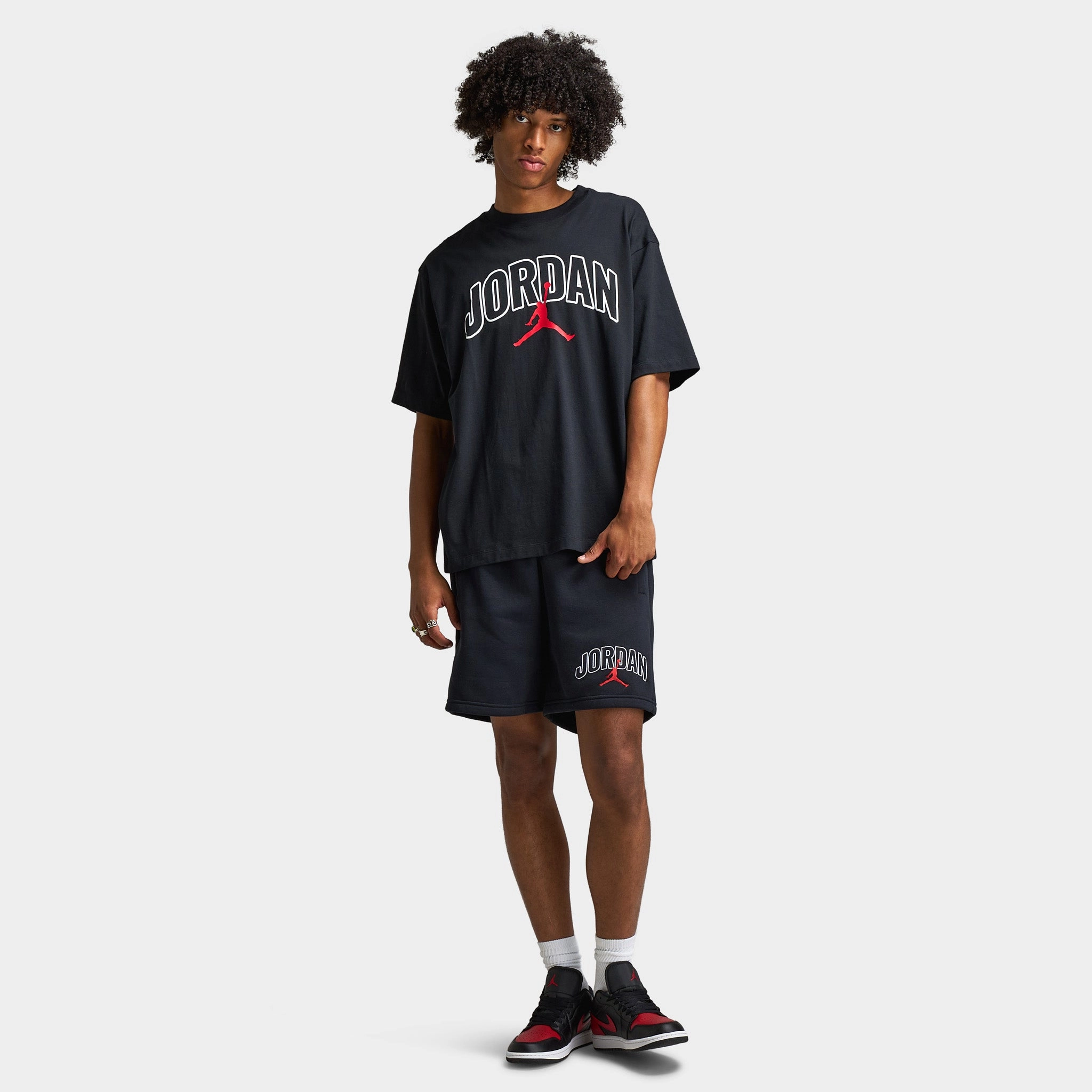 Jordan Graphic T-Shirt Black / Sail - Gym Red