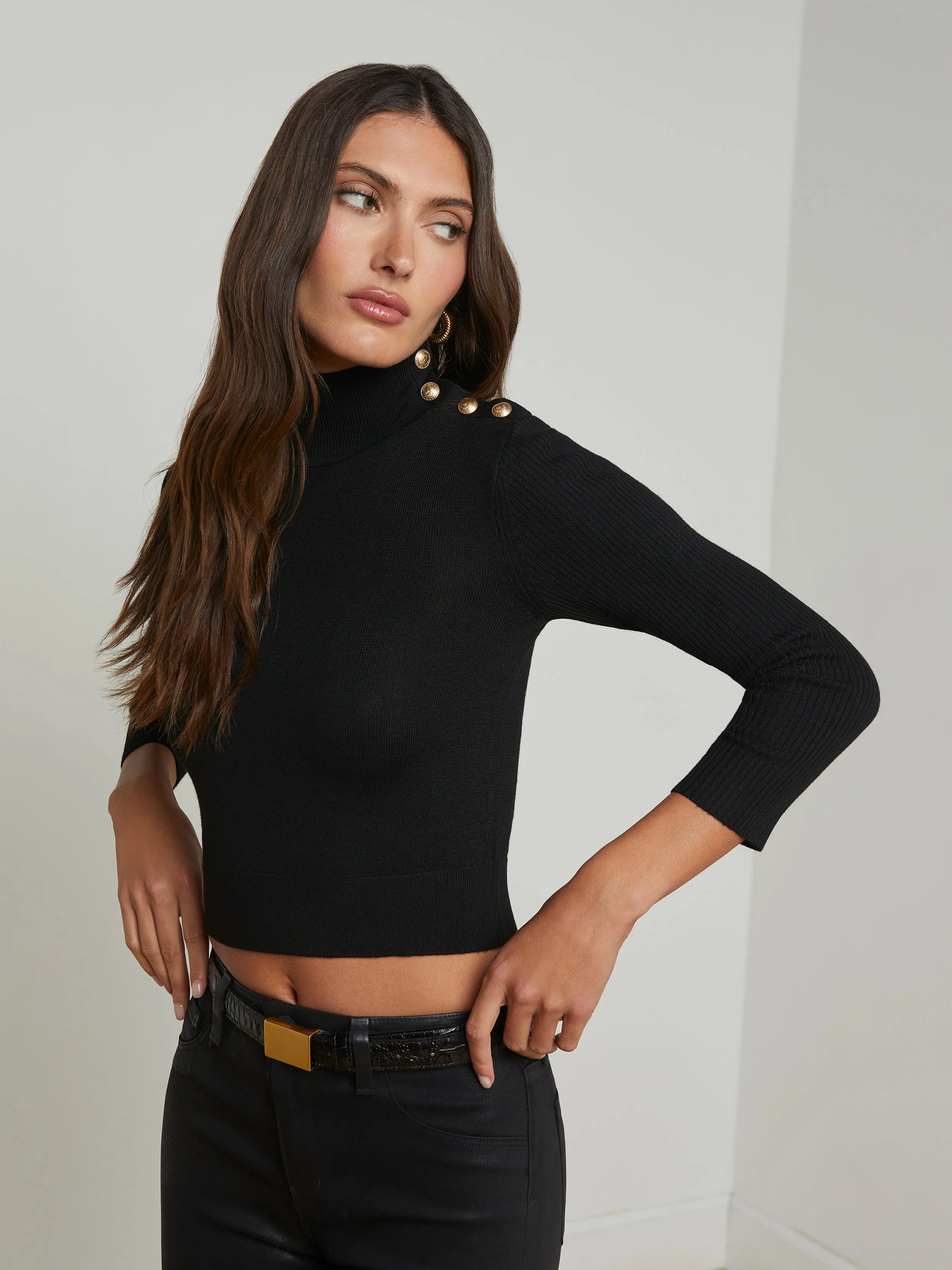 Kamdyn Cropped Turtleneck