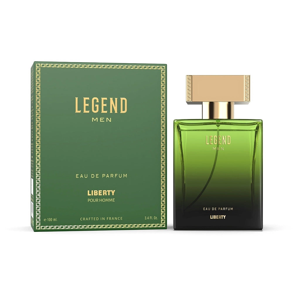 Liberty Luxury Legend Perfume for Men (100ml/3.4Oz), Eau De Parfum (EDP), Crafted in France, Long Lasting Smell, Oriental & Woody notes.