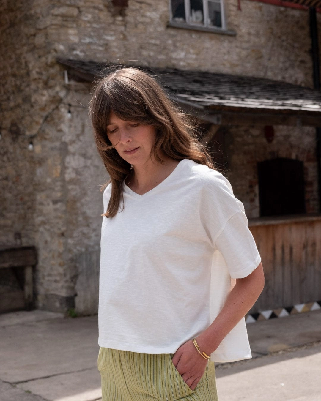 Lola Women's Cotton Boxy T-Shirt | White