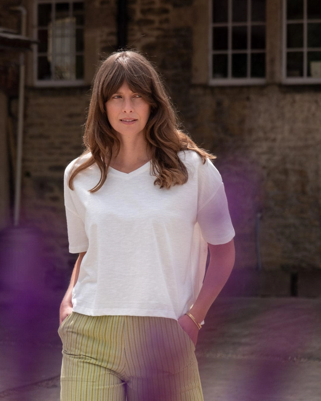 Lola Women's Cotton Boxy T-Shirt | White