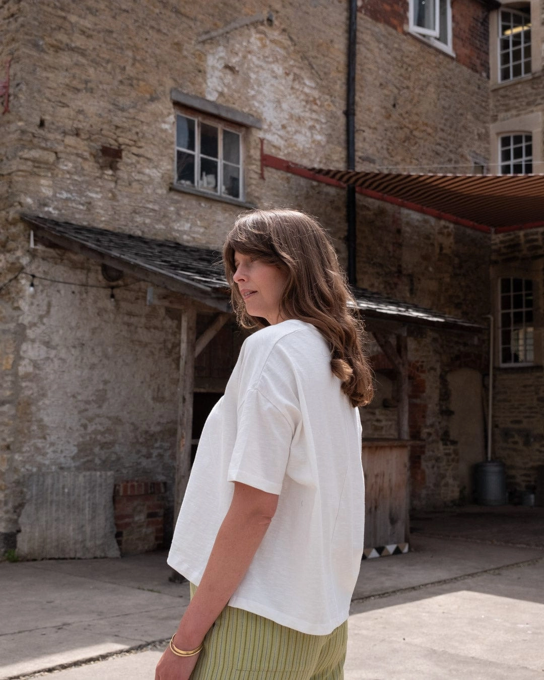 Lola Women's Cotton Boxy T-Shirt | White