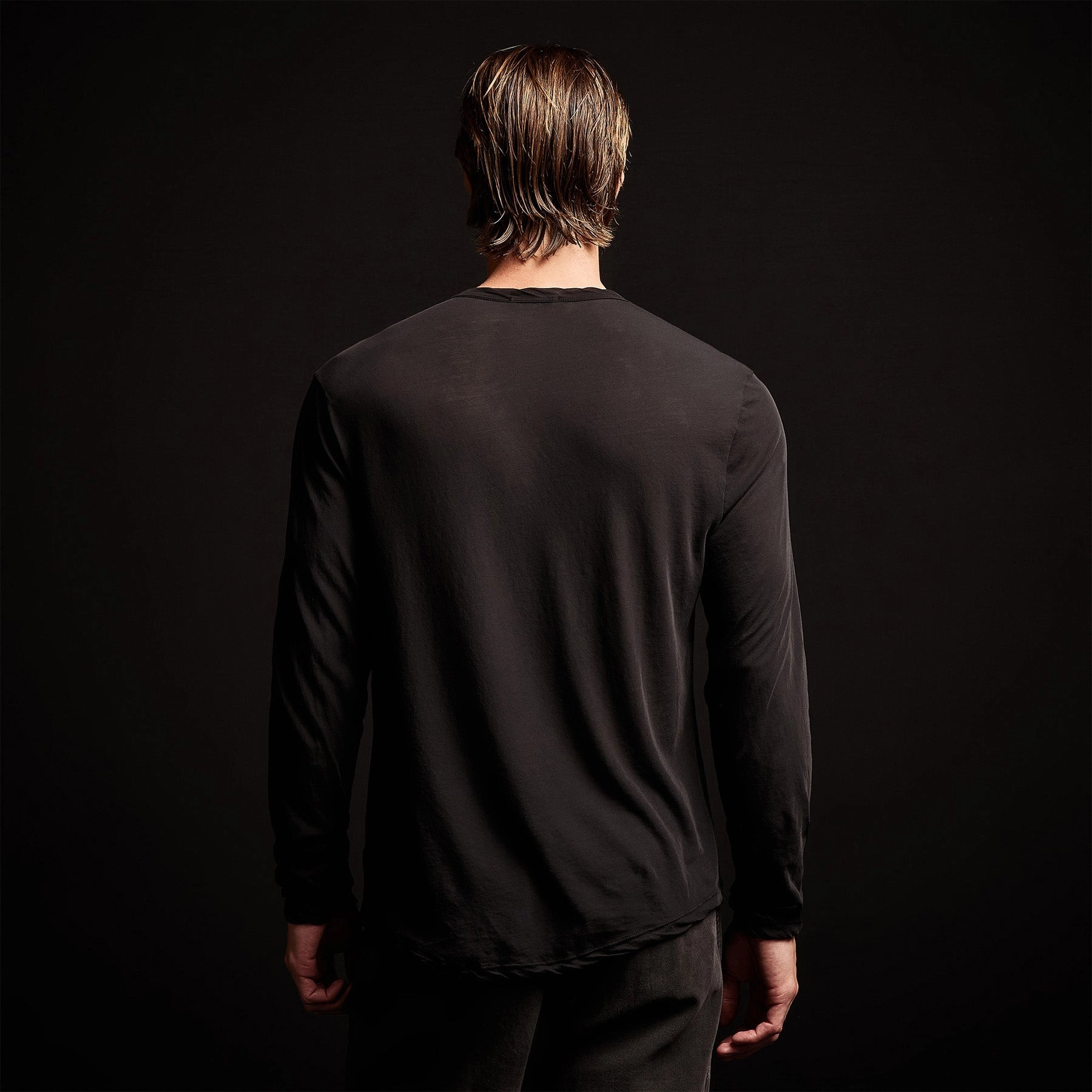 L/S Crew Neck Tee - Black