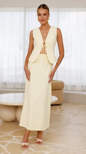 Lucy Maxi Skirt - Lemon