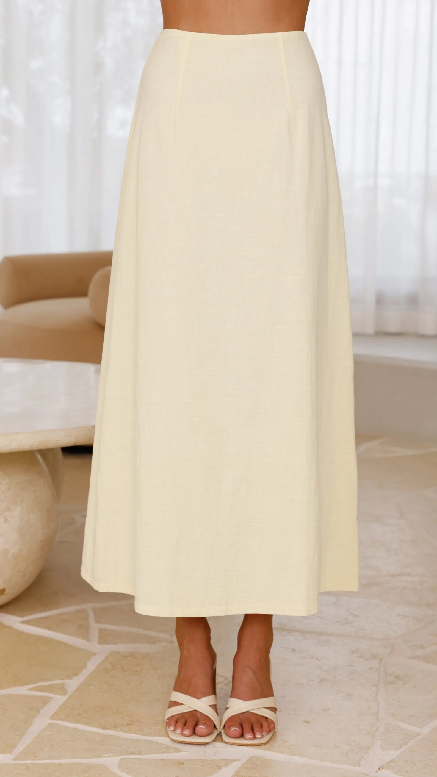 Lucy Maxi Skirt - Lemon