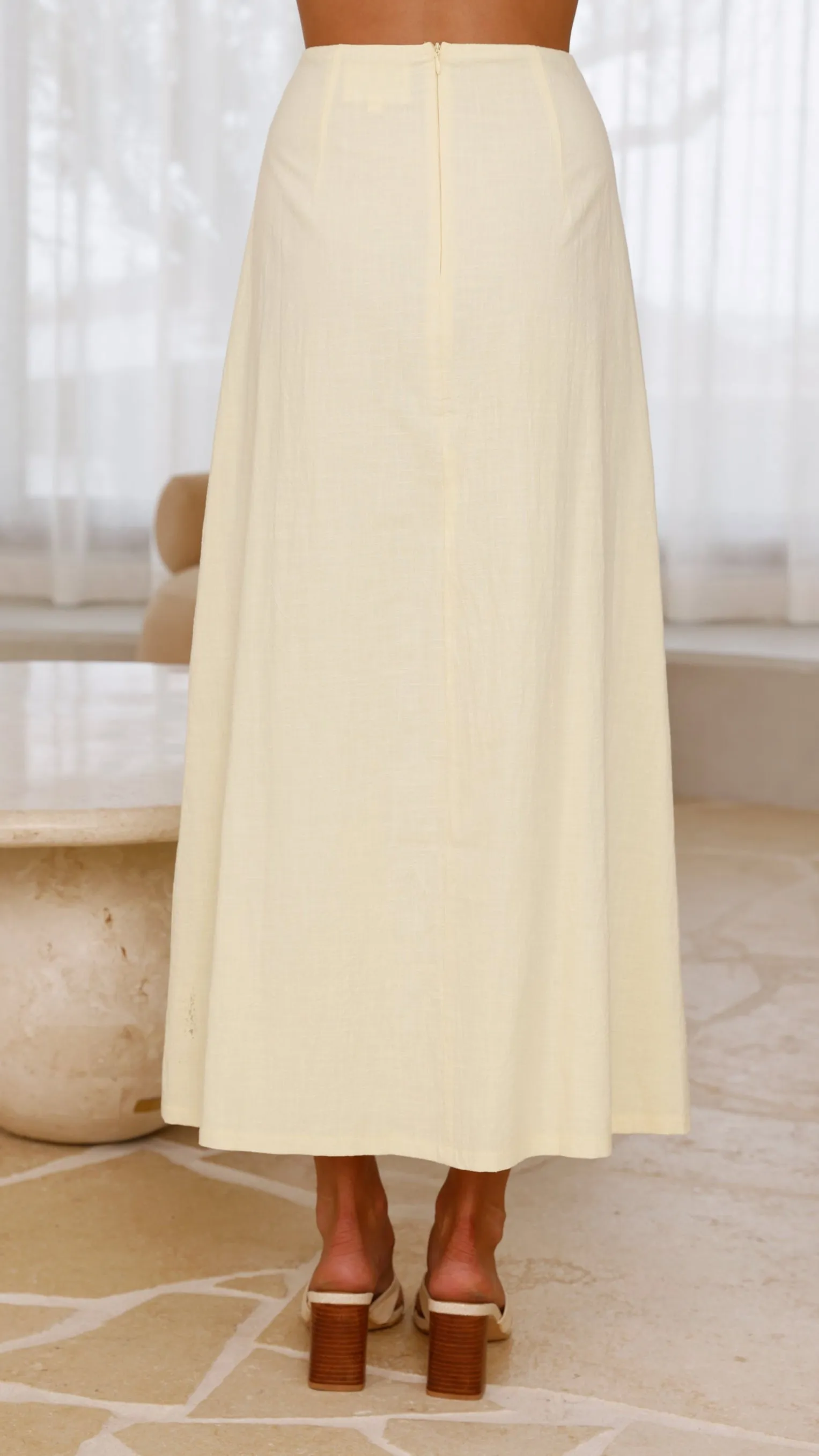 Lucy Maxi Skirt - Lemon