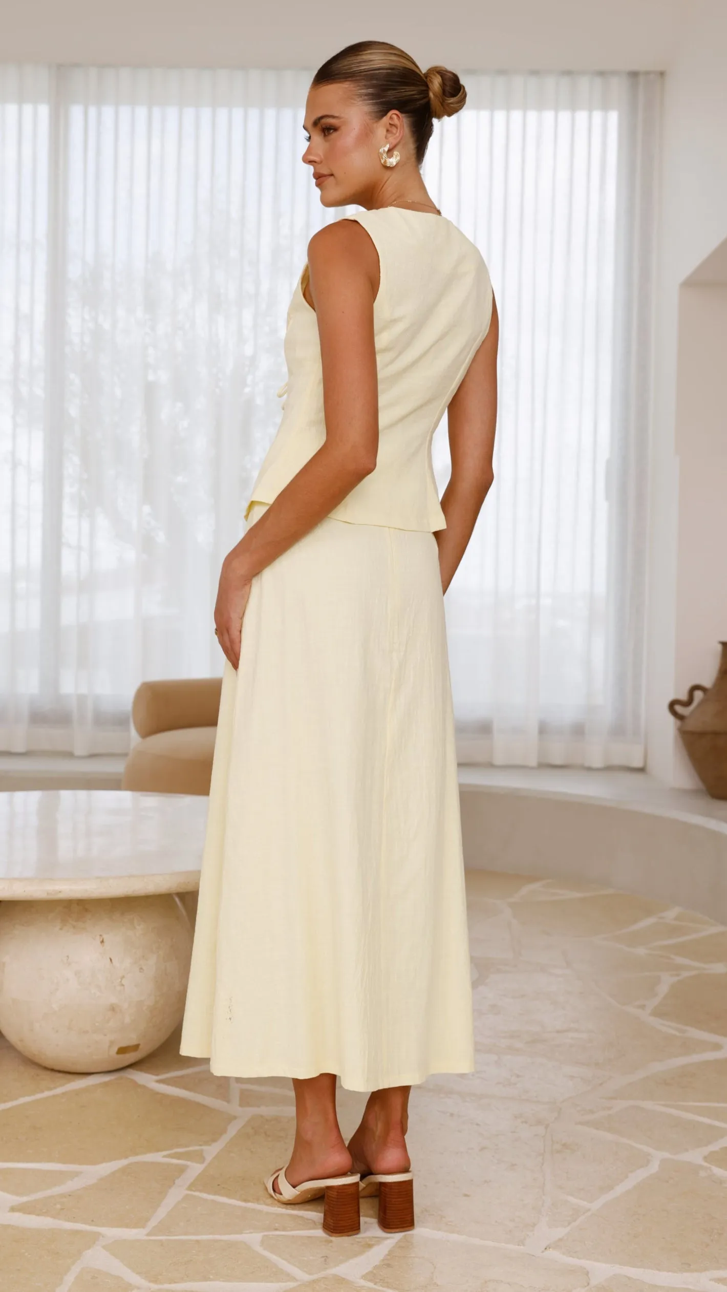 Lucy Maxi Skirt - Lemon