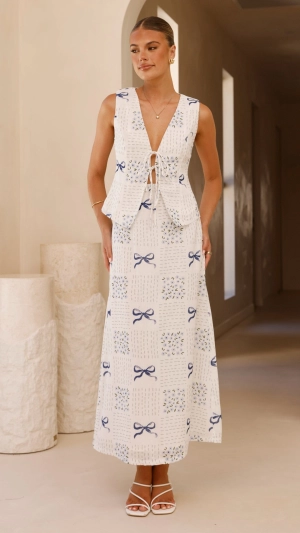 Lucy Maxi Skirt - Sweet Bow Blue