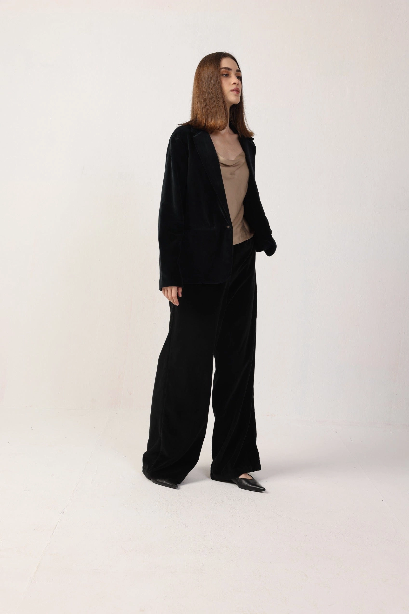 Lulu Cotton Velvet Jacket | Black