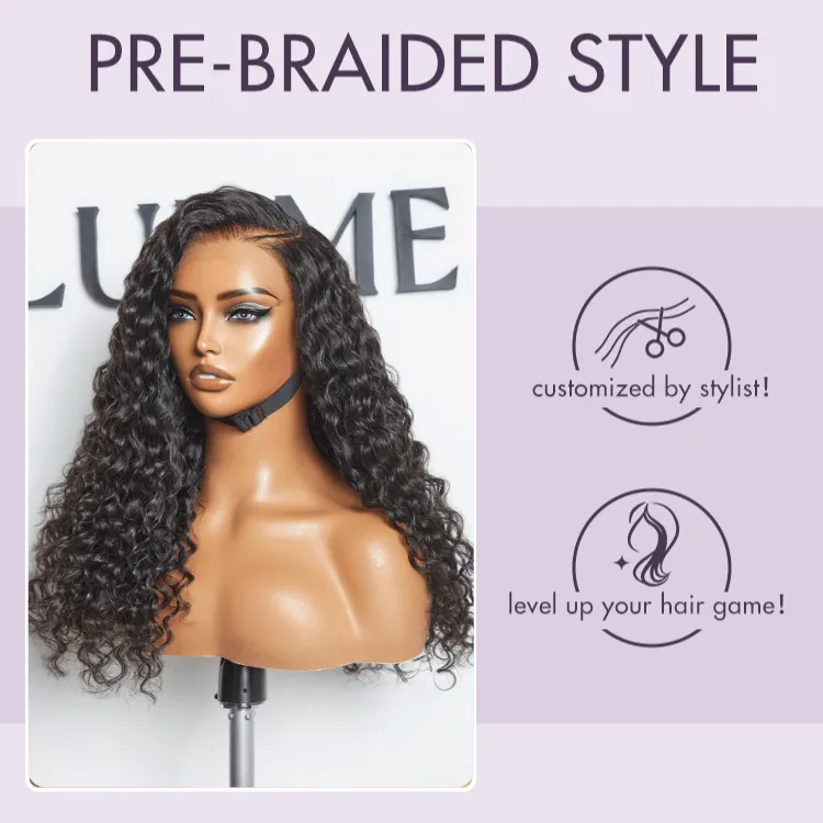 Luvme Hair Pre-Braided Style PartingMax Water Wave Glueless 7x6 Closure HD Lace Wig  - US ONLY