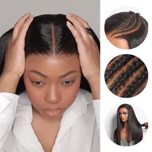 Luvme Hair Pre-Knotless PartingMax Super Natural Silky Straight Glueless 7x6 Closure HD Lace Wig