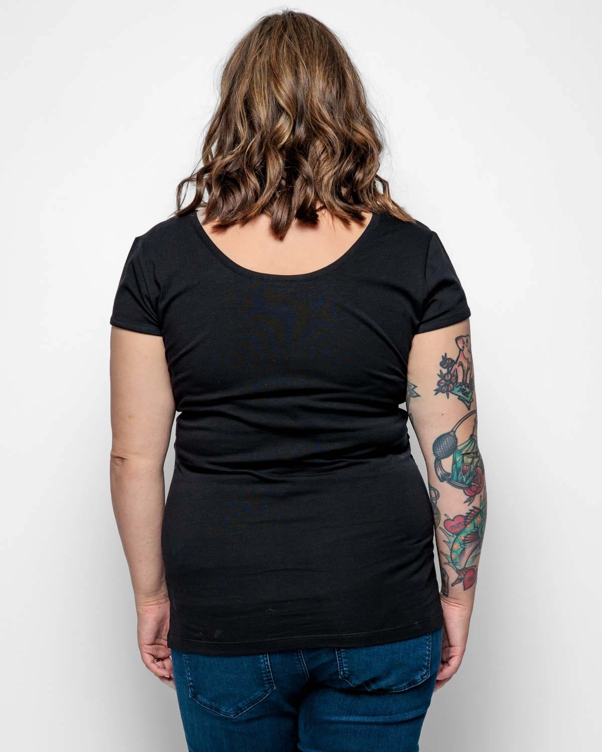 Maternity Cotton Short Sleeve Top | Black