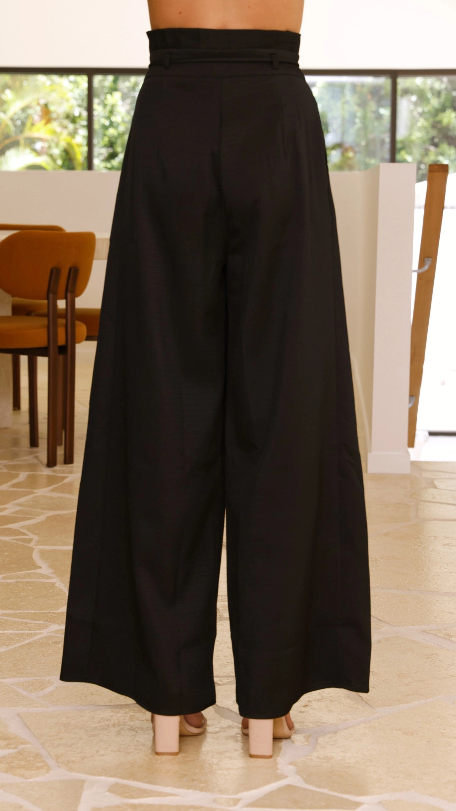 Melinda High Waist Pants - Black