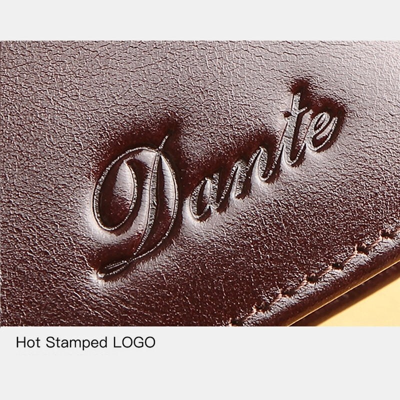 Men Genuine Leather Retro Bifold Thick RFID Anti-theft Card Holder Coin Purse Money Clip Cowhide Wallet