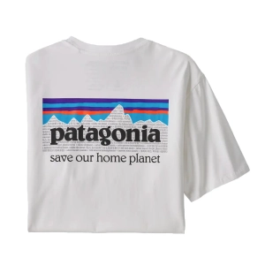 Mens Patagonia P-6 Mission Organic T-Shirt - White