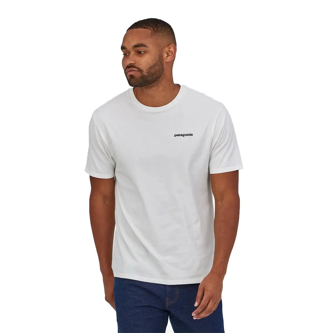 Mens Patagonia P-6 Mission Organic T-Shirt - White