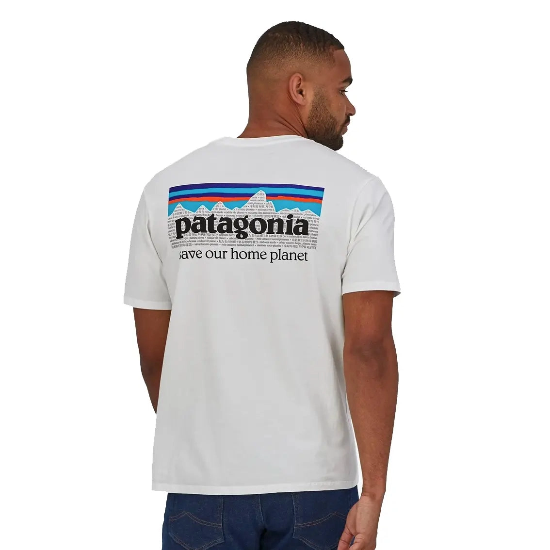 Mens Patagonia P-6 Mission Organic T-Shirt - White