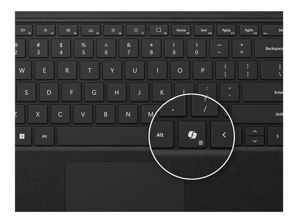 Microsoft Surface Pro Keyboard - Keyboard - with accelerometer, touchpad, Surface Slim Pen 2 storage and charging tray - QWERTY 8XB-00162