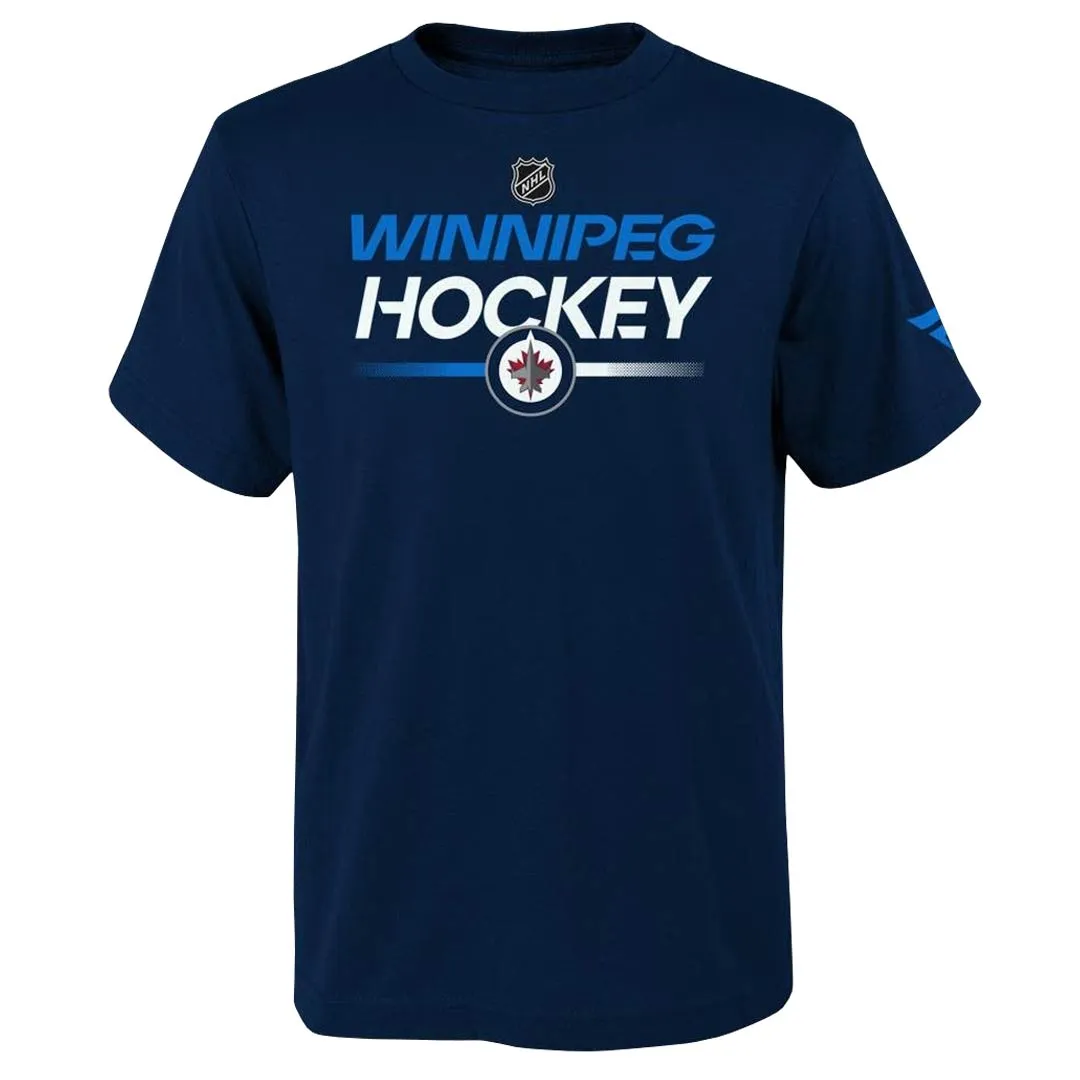 NHL - Kids' (Junior) Winnipeg Jets Apro Wordmark Short Sleeve T-Shirt (HF5B7HDG2H01 WNP)