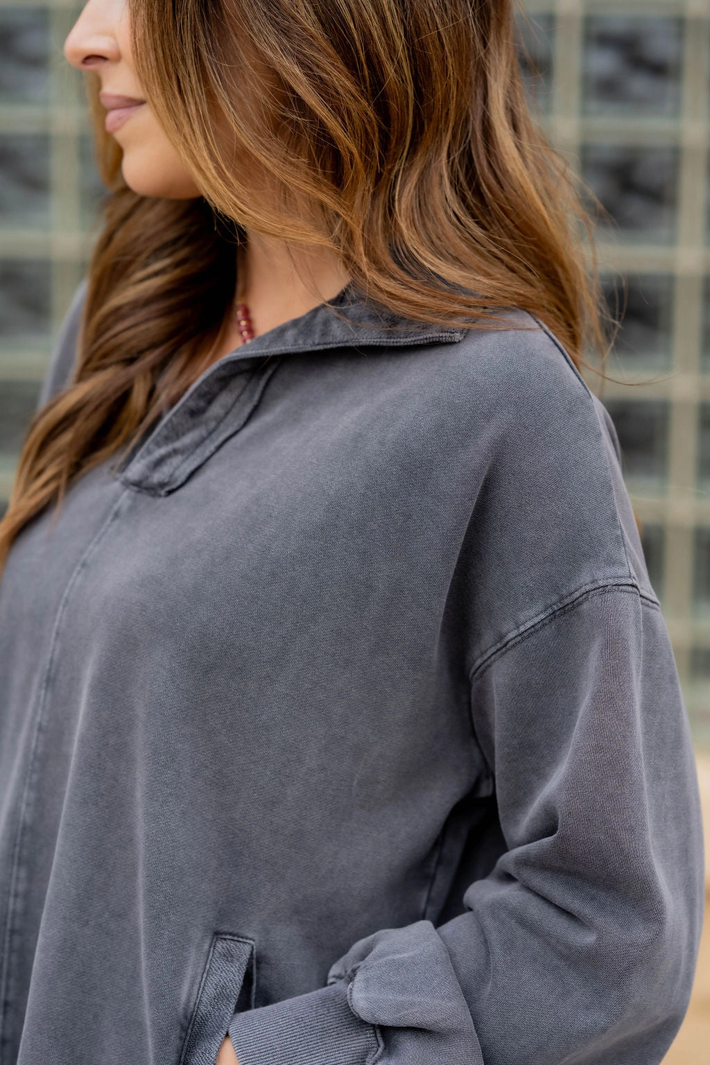 Oversized Side Slit Pullover