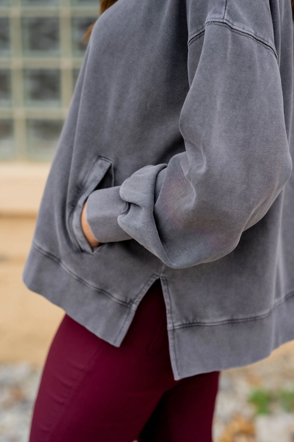 Oversized Side Slit Pullover