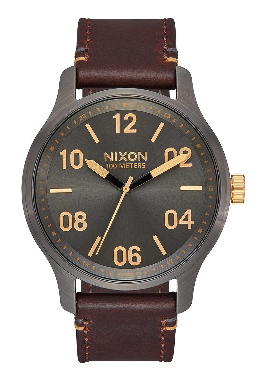Patrol Leather - Gunmetal / Gold