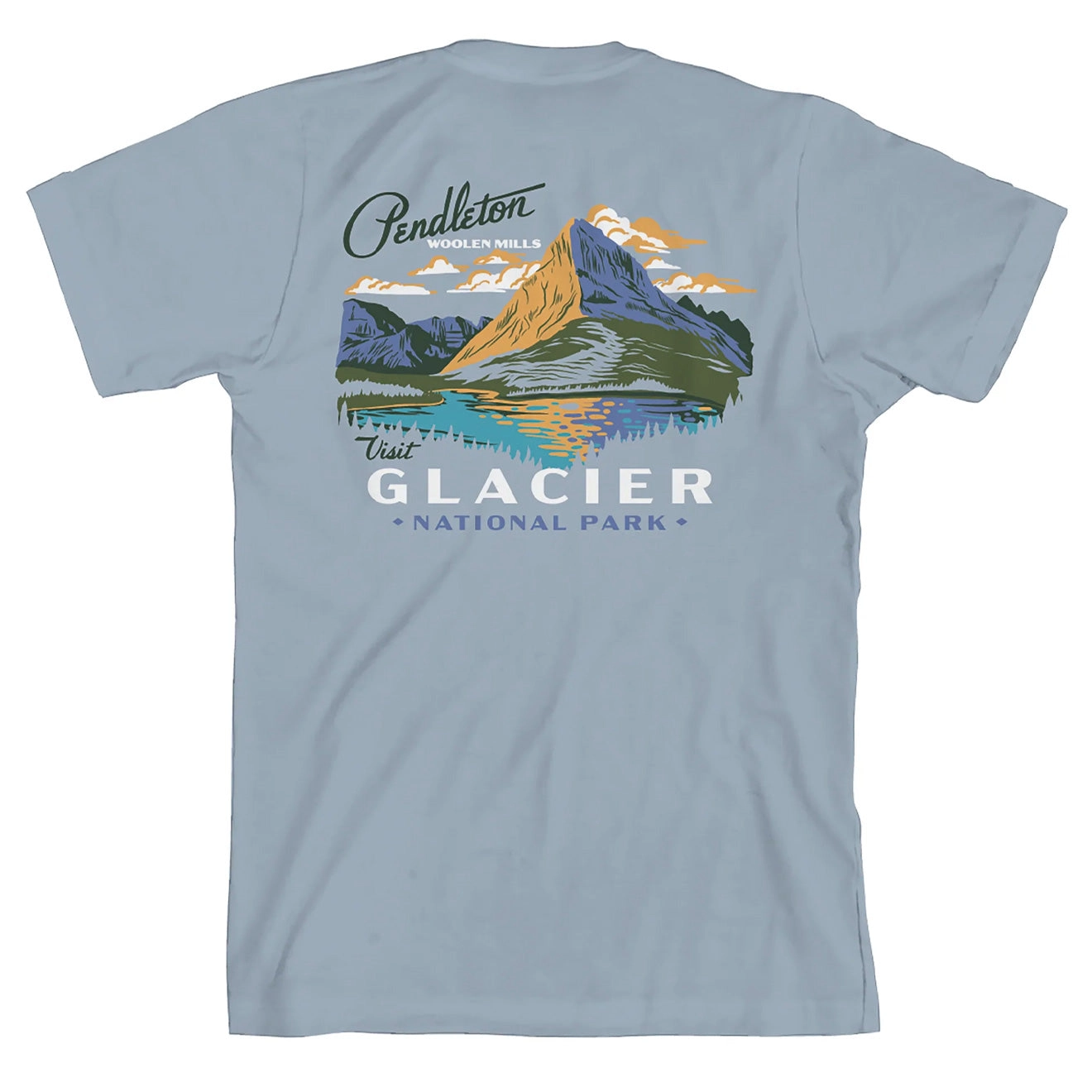 Pendleton Glacier Graphic Tee Stonewash Denim / White