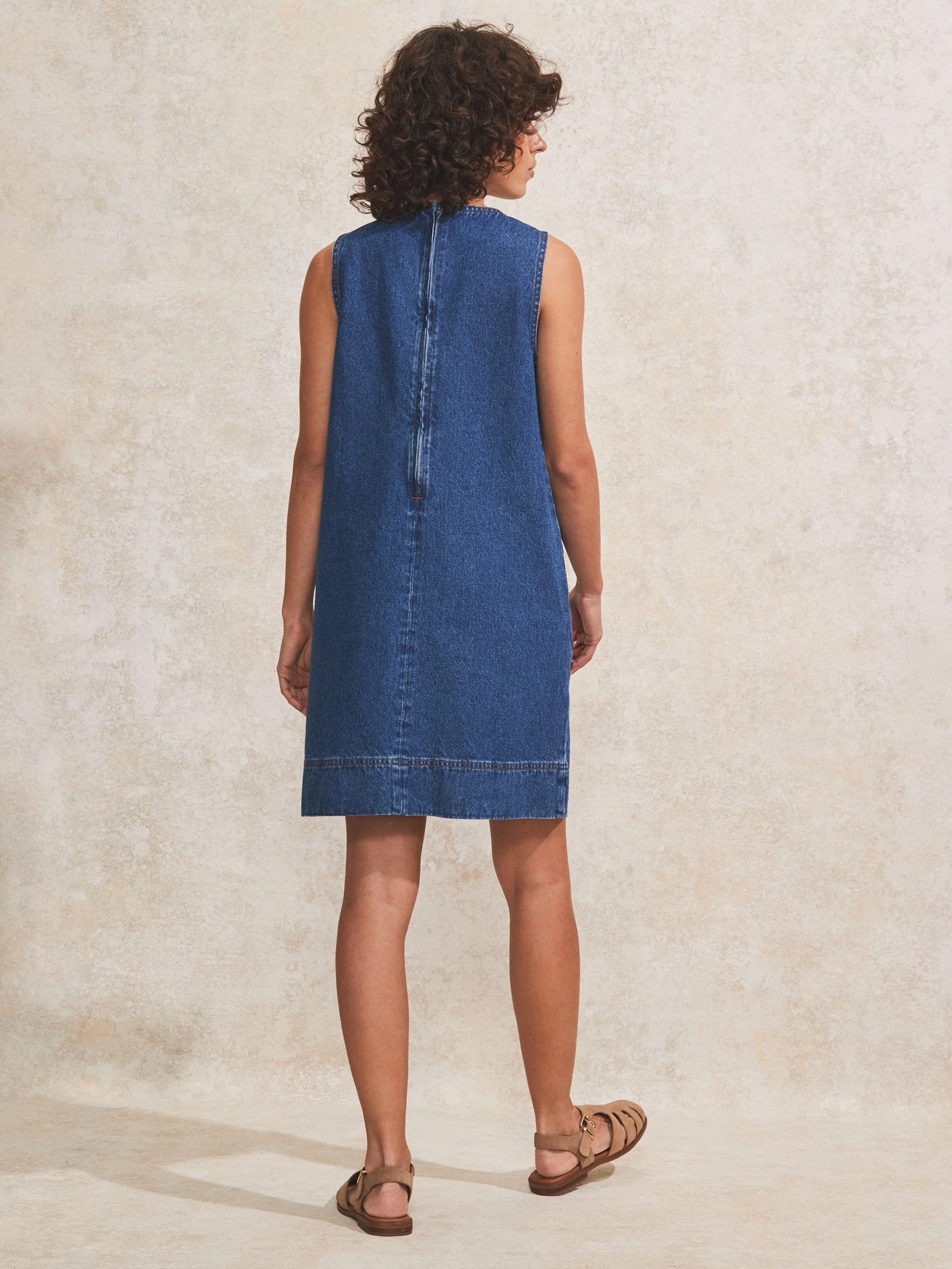 Petite Blue Denim Shift Dress