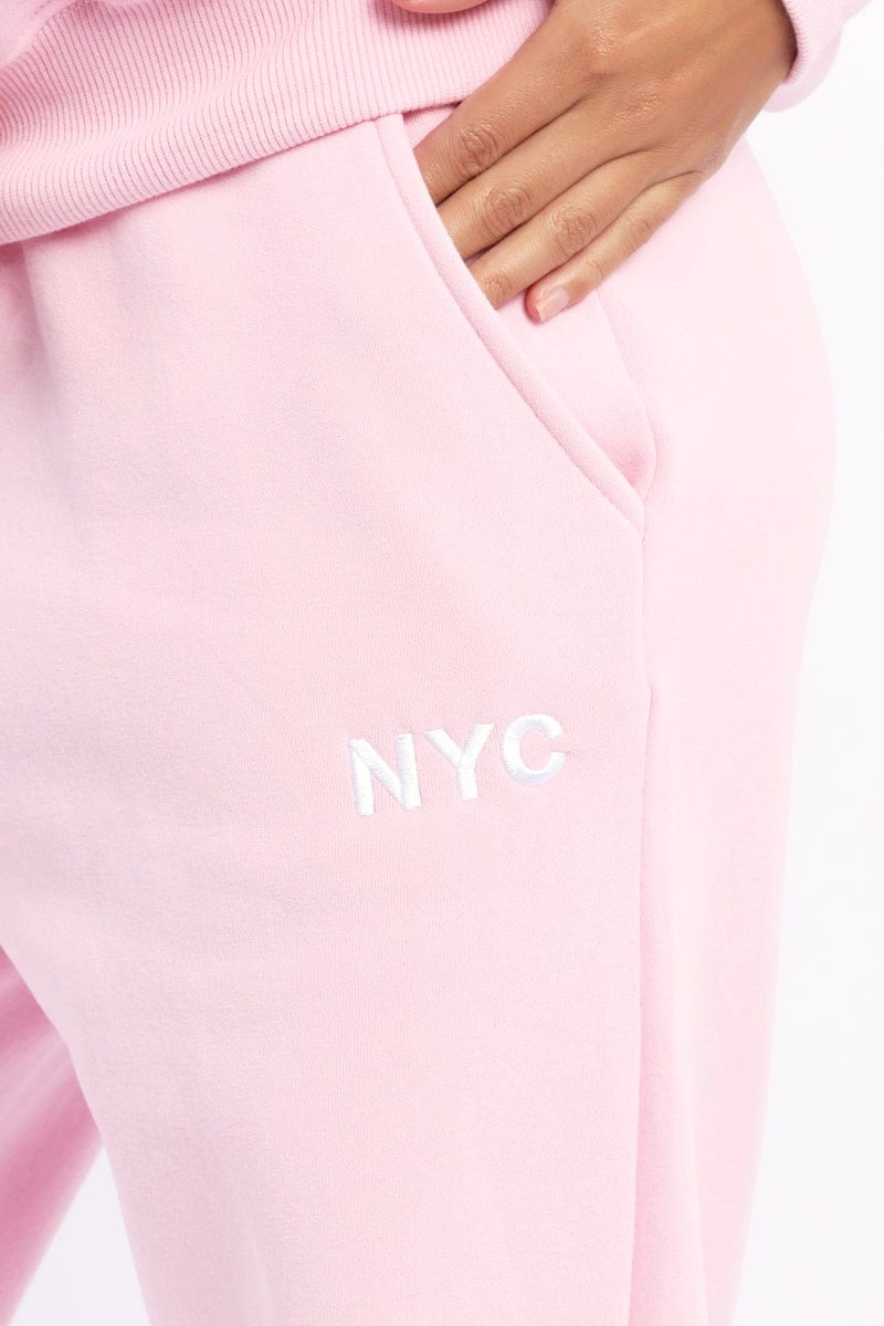 Pink Track Pants Jogger