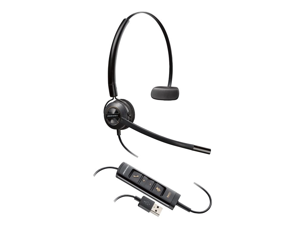 Poly EncorePro 545 - EncorePro 500 series - headset - on-ear - convertible - wired - USB-A - black - Certified for Skype for 783R4AA