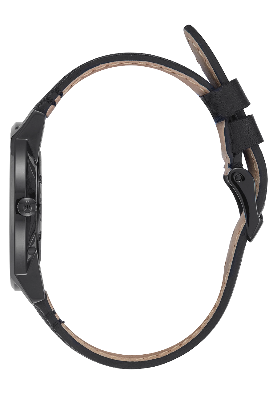 Porter Leather - All Black / Gold