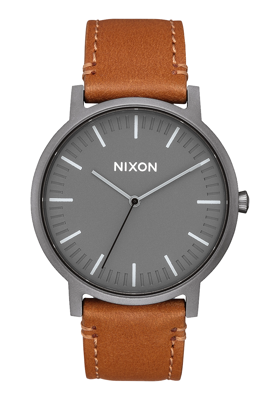 Porter Leather - Gunmetal / Charcoal / Taupe