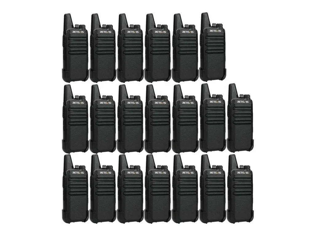 Retevis RT22 - Portable - two-way radio - FRS - 16-channel - black (pack of 20) FA9121AX10-C9018A