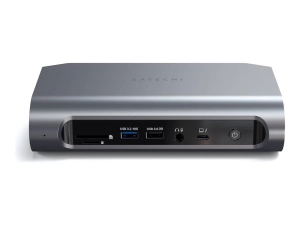 Satechi Multimedia Pro Dock - Docking station - USB-C / Thunderbolt 4 - 2 x HDMI, 2 x DP, USB-C - 2.5GbE - 135 Watt - United ST-DT4PMM-US