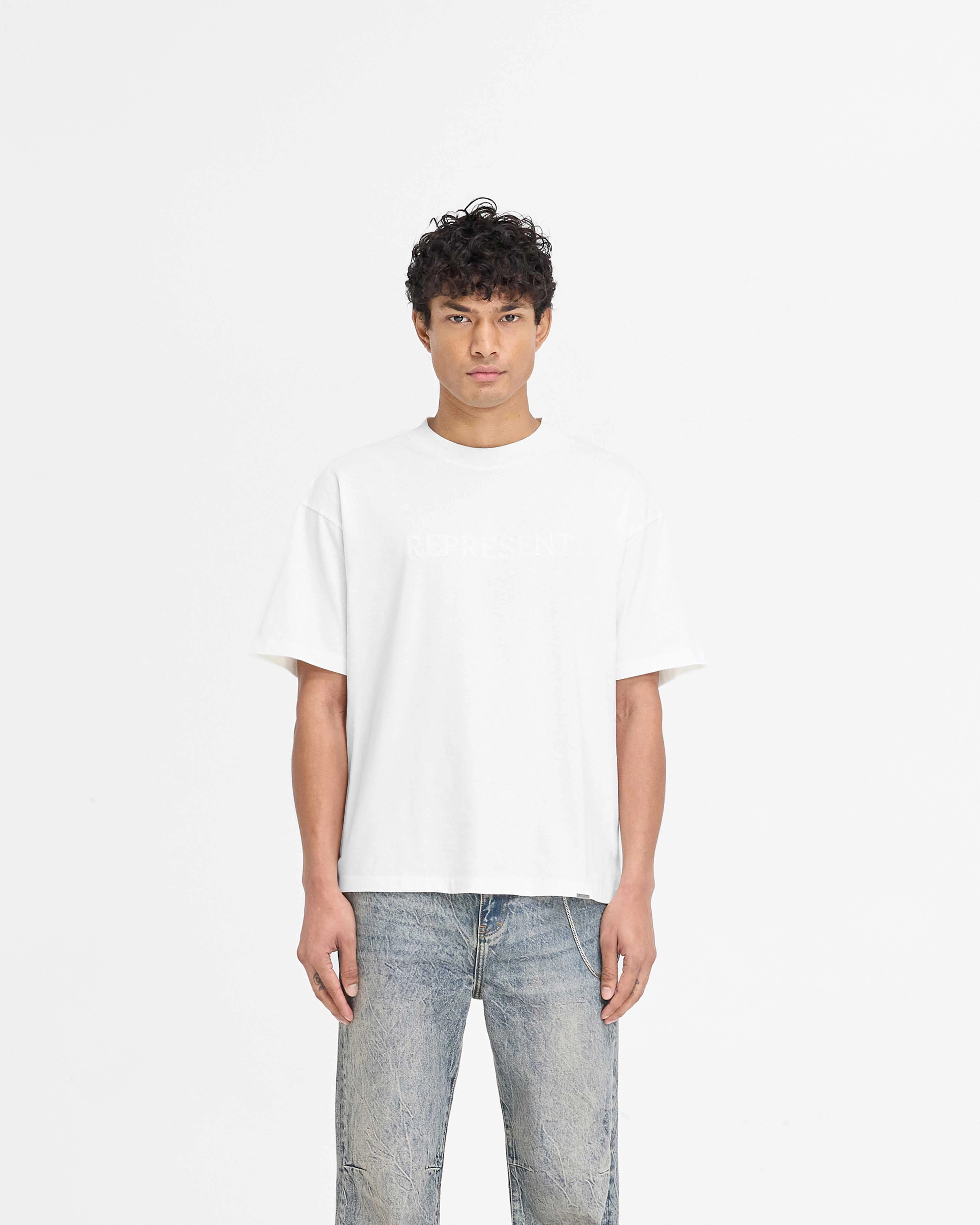 Serif Logo T-Shirt - Flat White