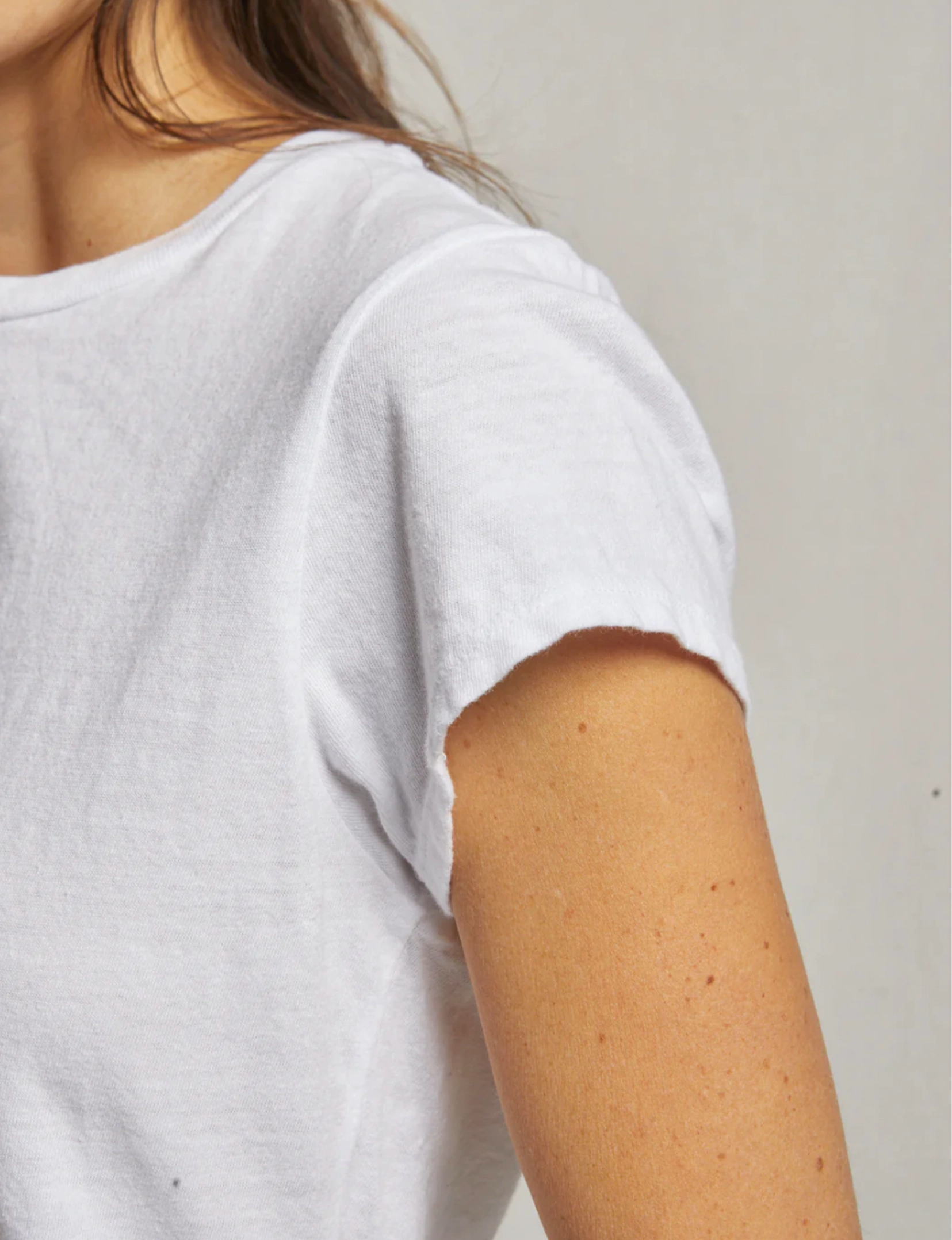 Sheryl Recycled Baby Tee, White