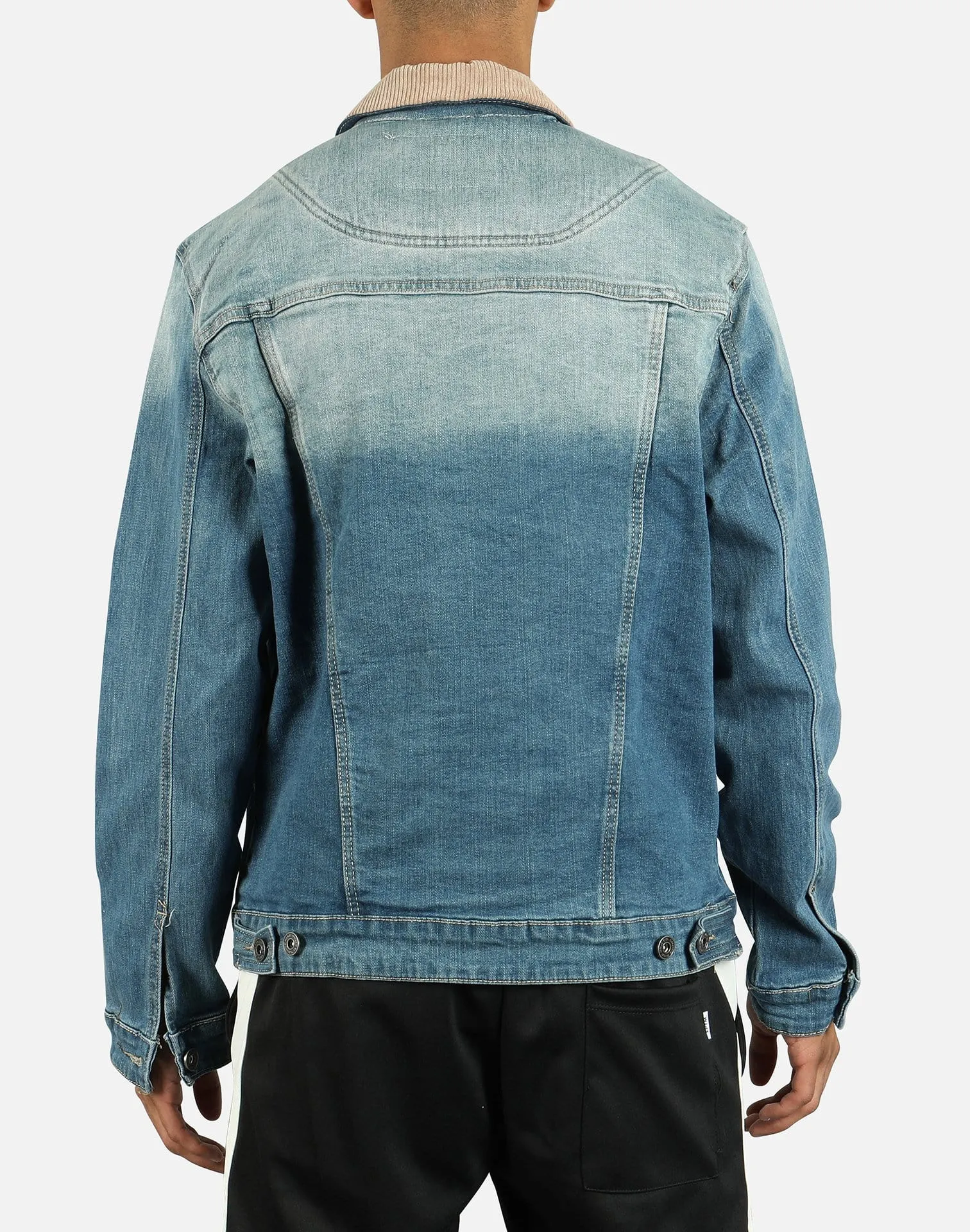 Smoke Rise CORDUROY COLLAR TRUCKER JEAN JACKET