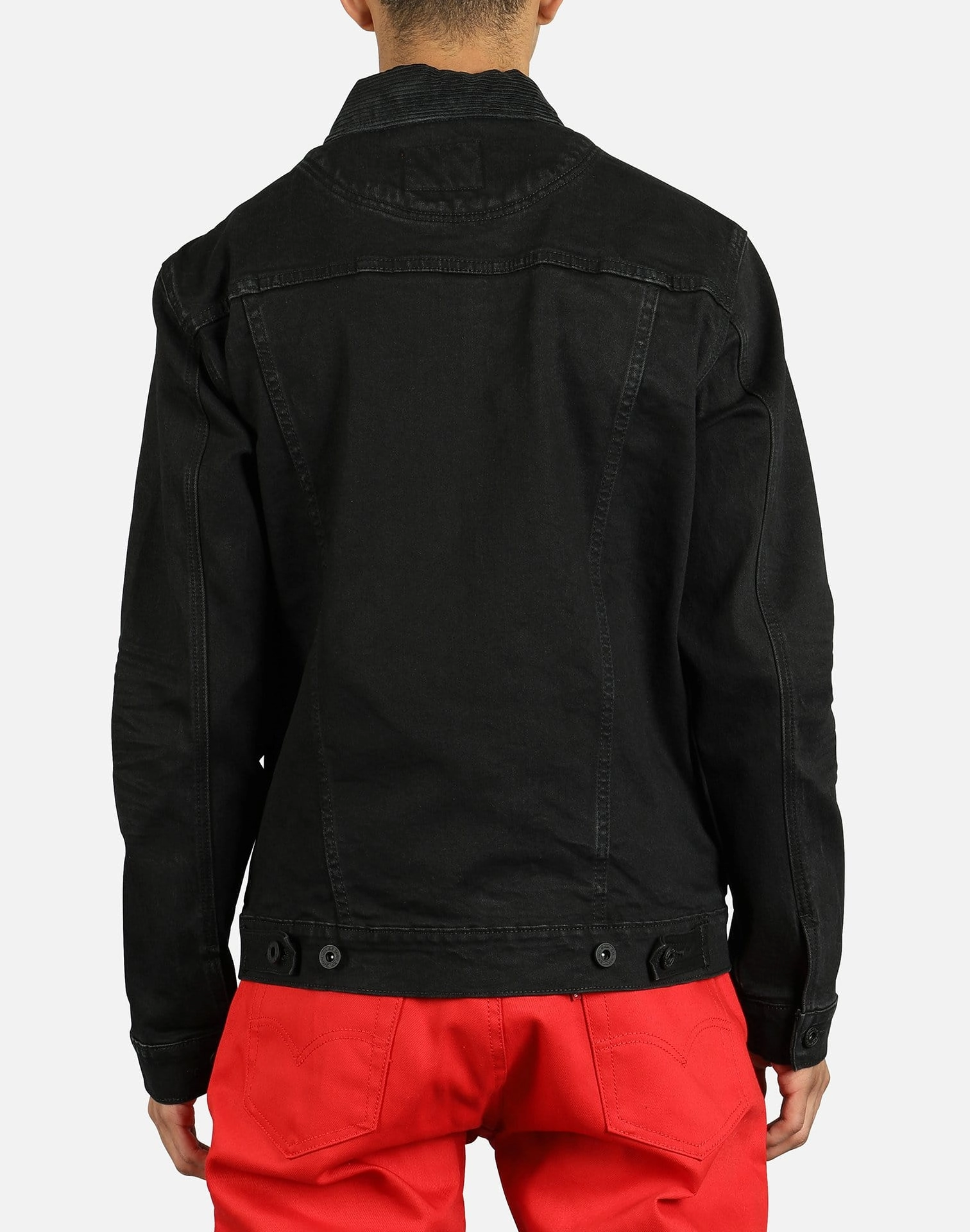 Smoke Rise CORDUROY COLLAR TRUCKER JEAN JACKET