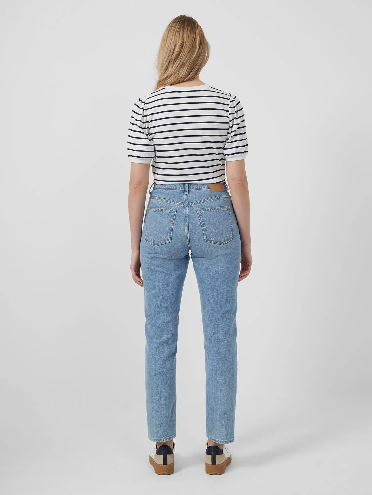 Striped Puff-Sleeved Top