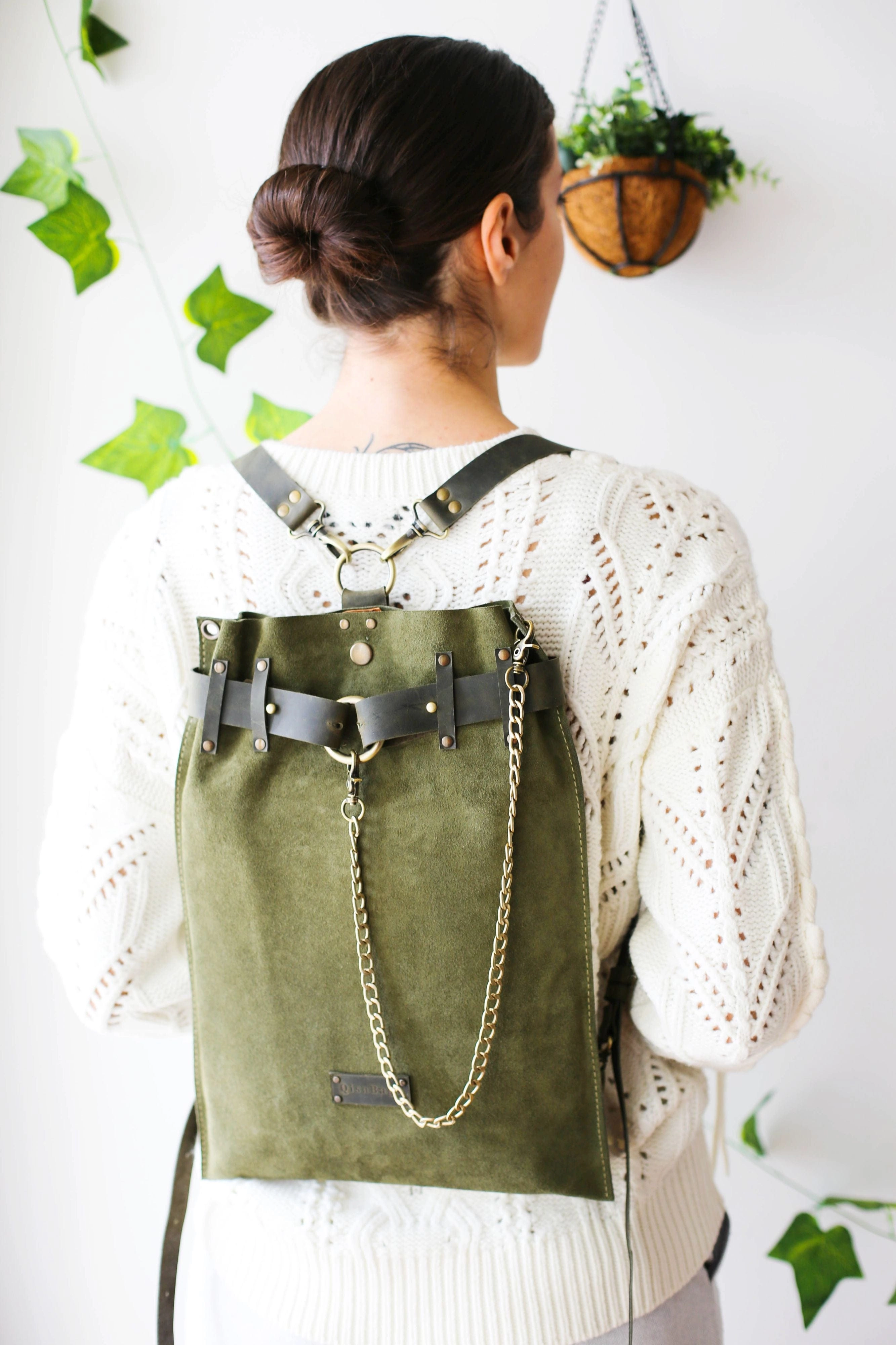 Suede Backpack- "Ring Belt" Edition