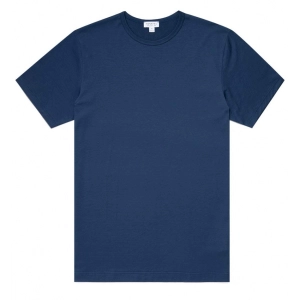 Sunspel Classic Crew Neck T-Shirt Marine Blue