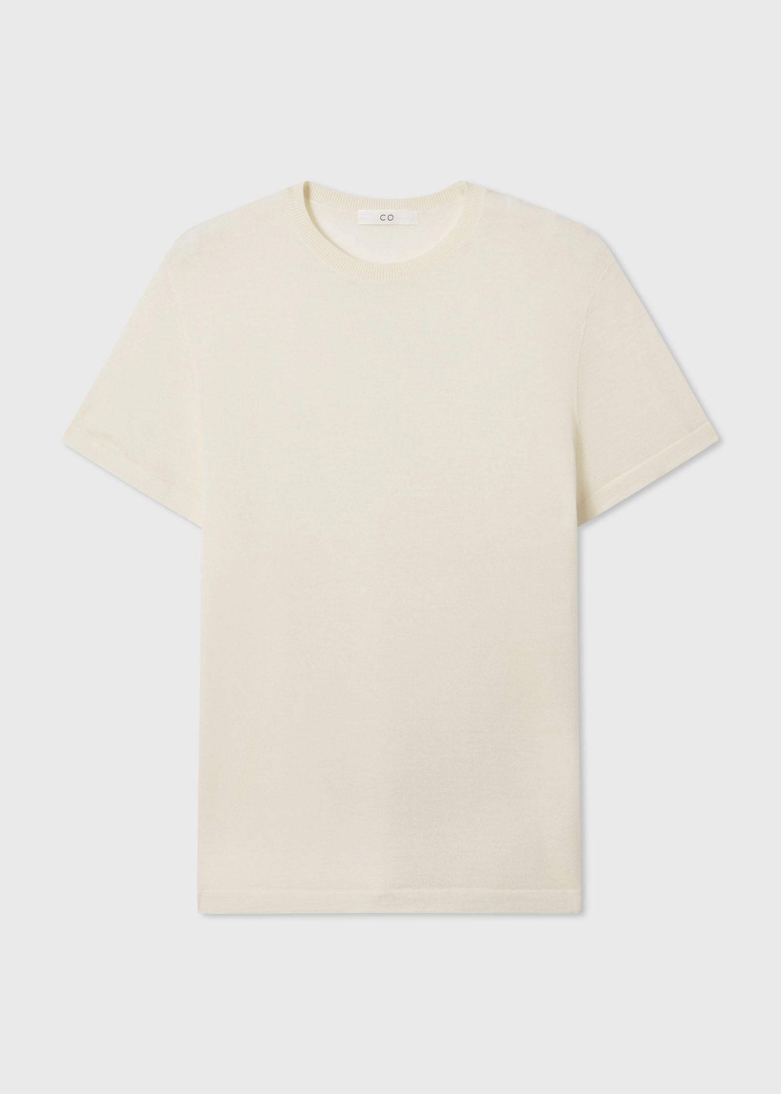 T-Shirt in Fine Cashmere - Ivory