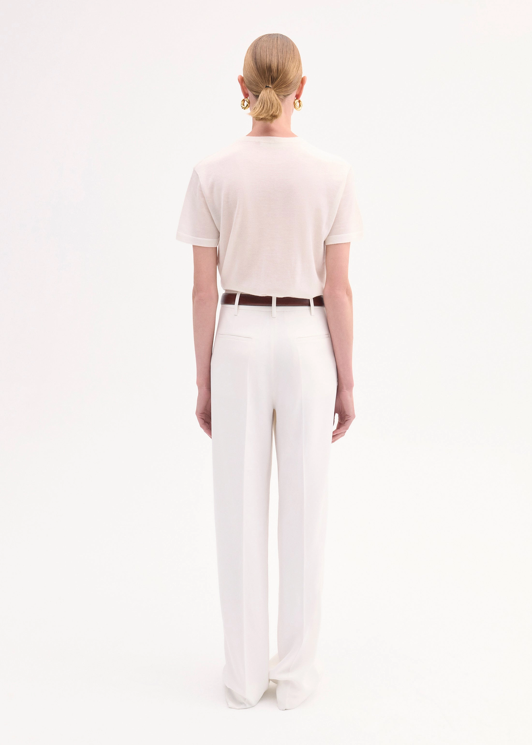 T-Shirt in Fine Cashmere - Ivory