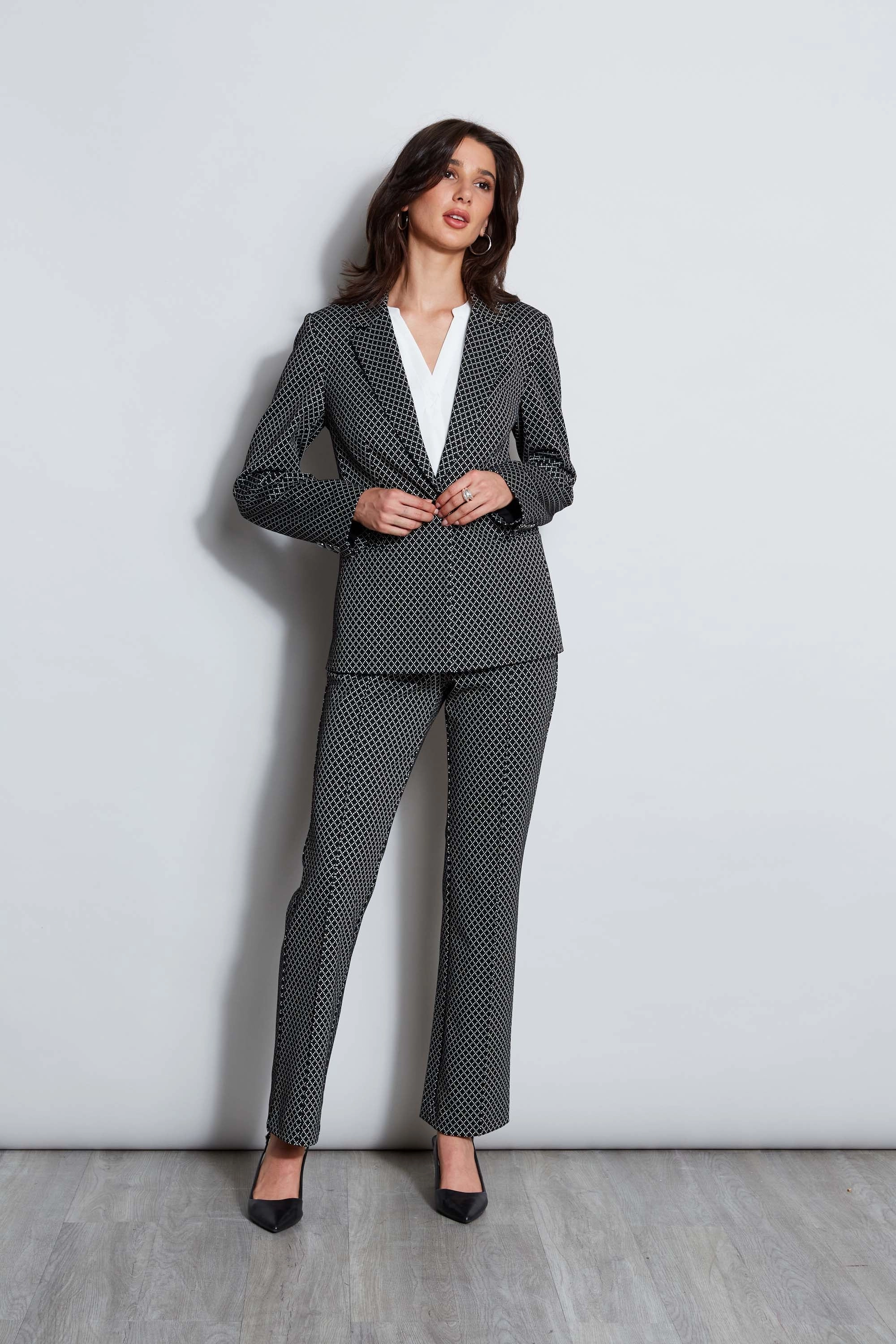 T-Tahari Deco Jacquard Blazer