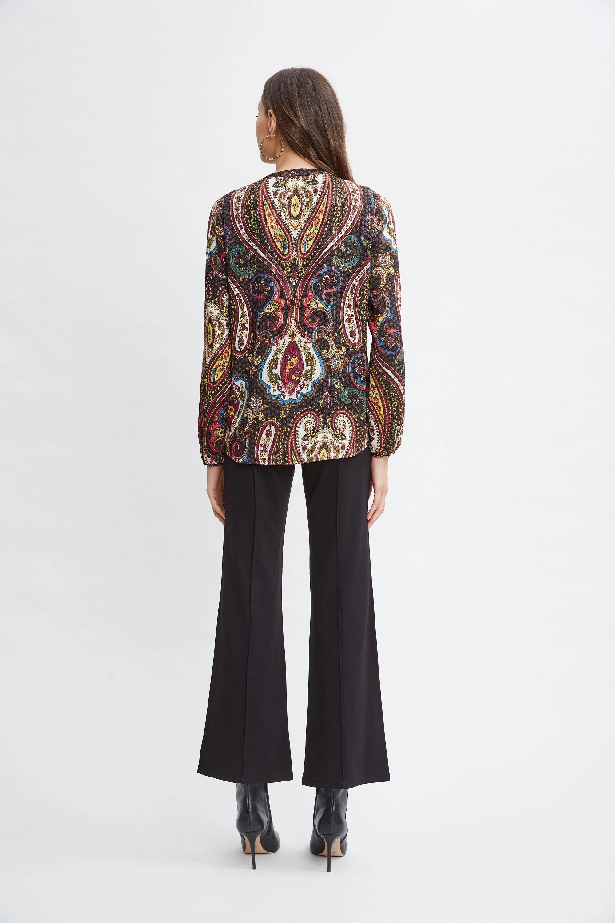 T-Tahari Paisley Split Neck Shirt