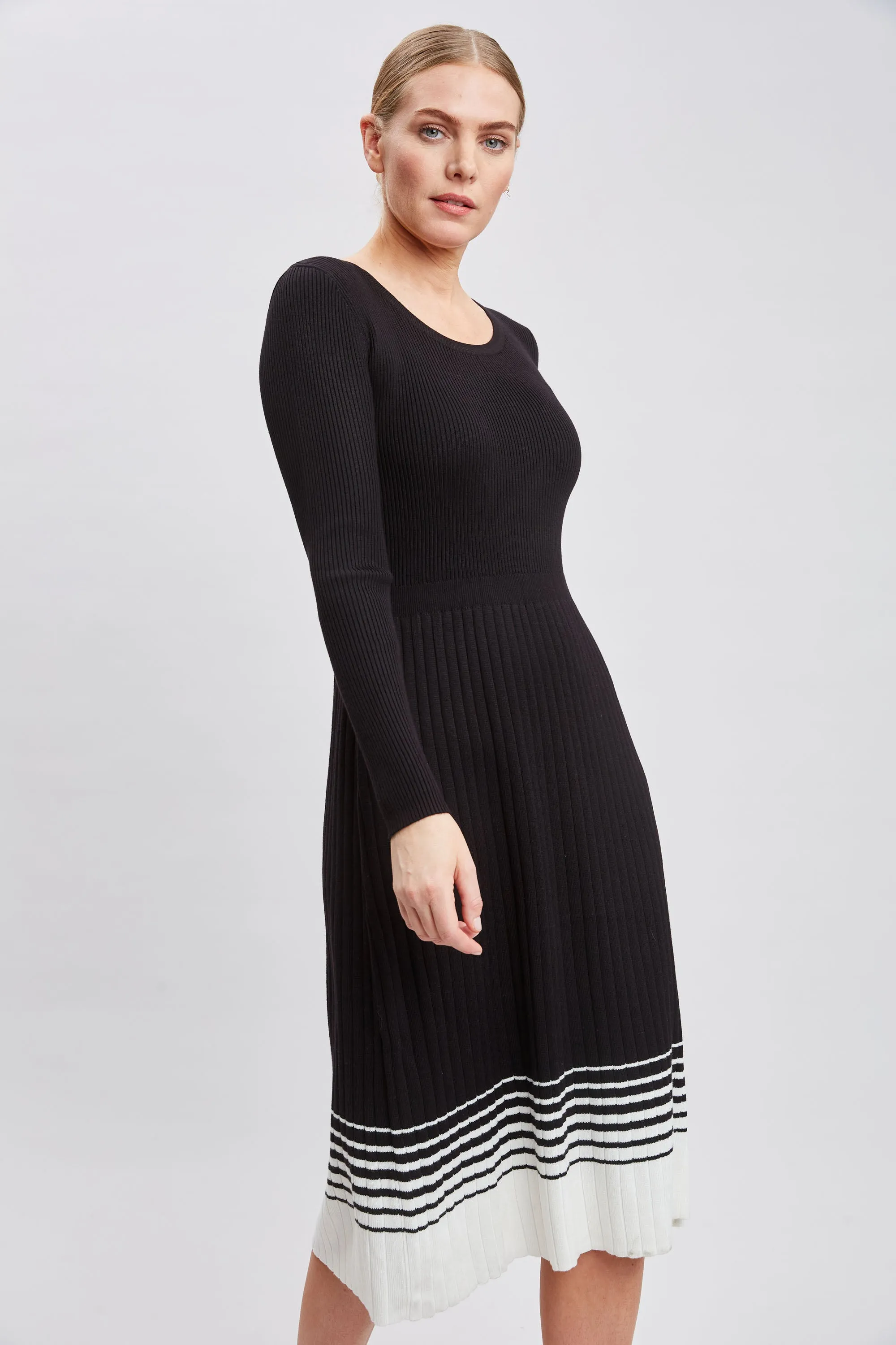 T-Tahari Stripe Hem Dress