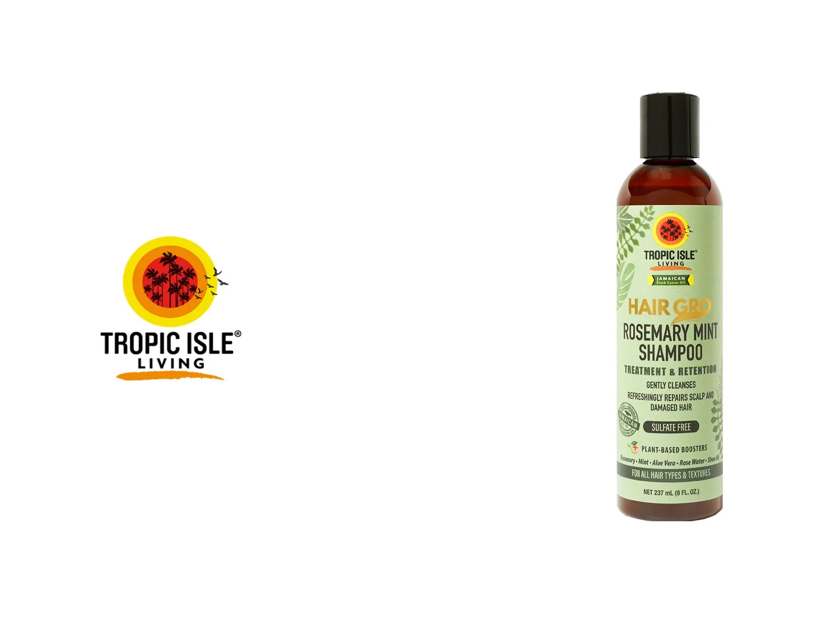 TROPIC ISLE HAIR GRO ROSEMARY MINT 8oz