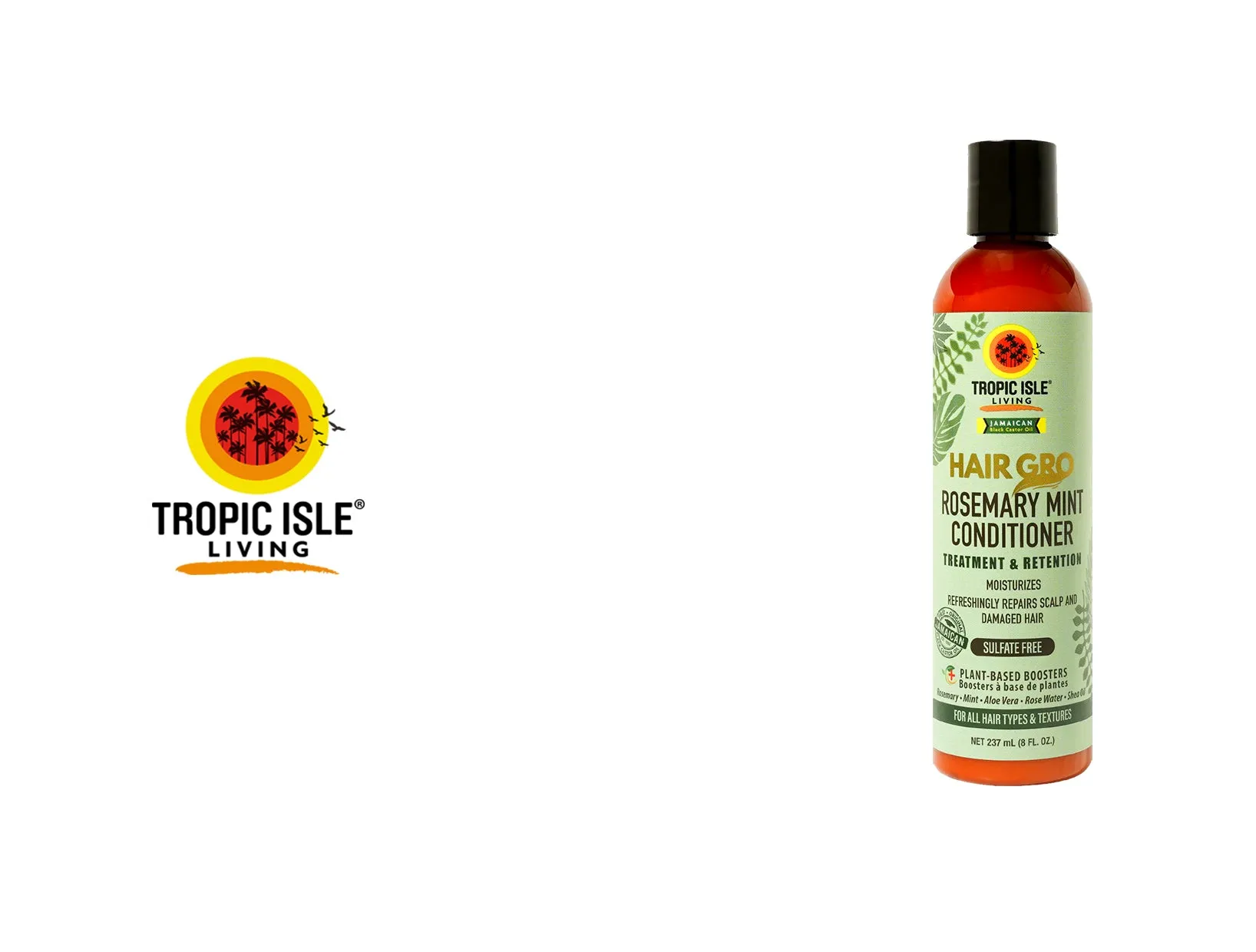 TROPIC ISLE HAIR GRO ROSEMARY MINT 8oz